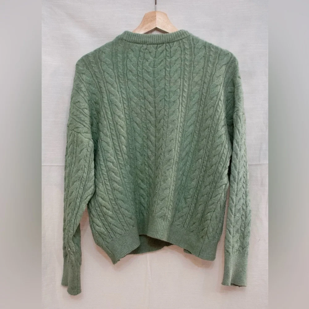Philosophy Sage Cozy Oversized Cable Knit Sweater  quiet luxury  classic  preppy
